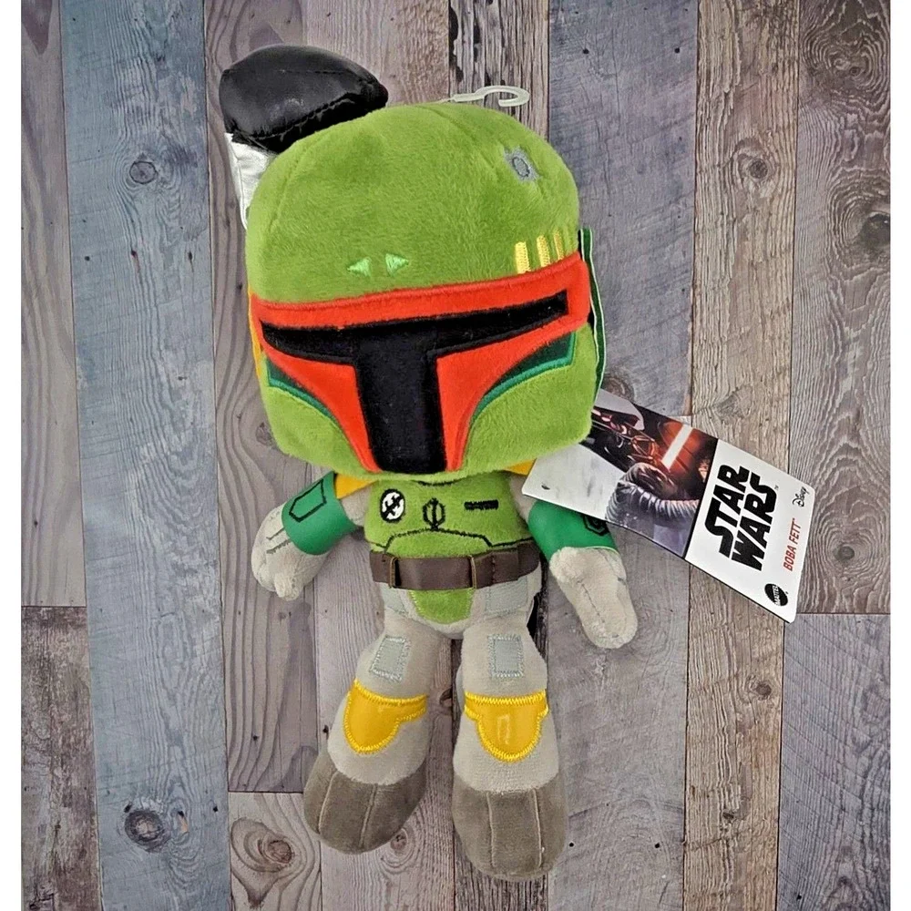 Star Wars Boba Fett Plush Toy Character Collectible Stuffed Animal Green 9" - Picture 3 of 4